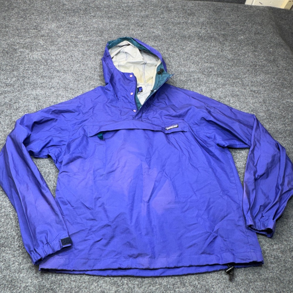 Vintage Patagonia Pneumatic Anorak Jacket Mens Small Blue Packable Shell 90s